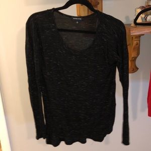 Black and white long sleeve shirt